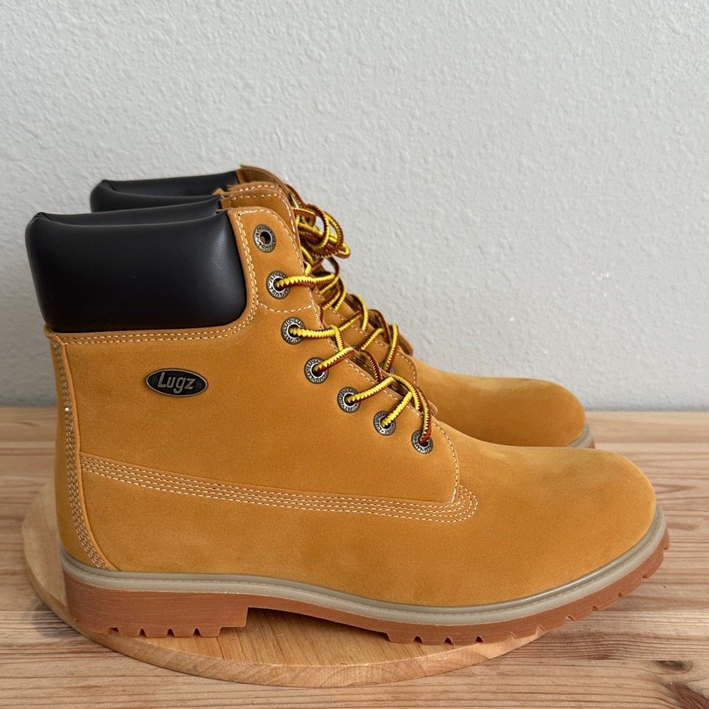 Lugz Mens Convoy Wr Water Resistant Flat Heel Work Boots